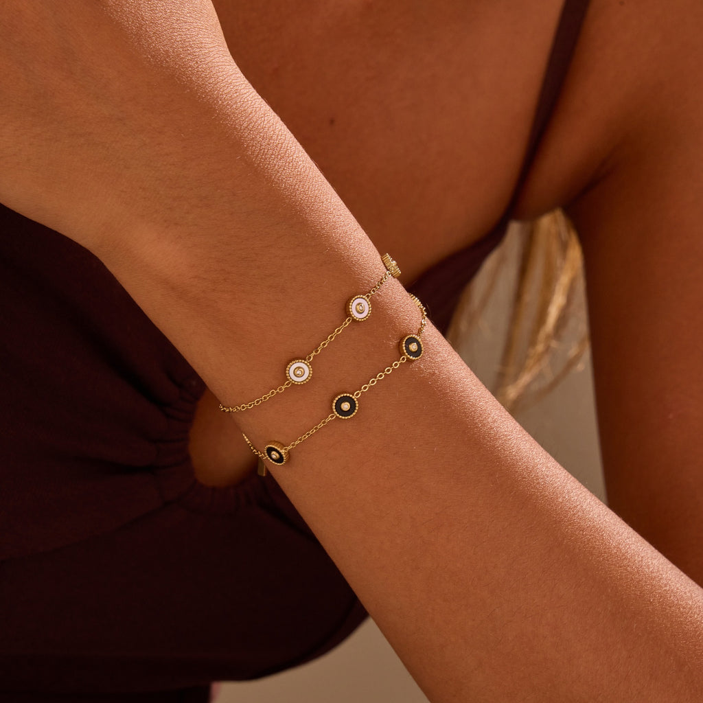 🖤 Mystic Gaze Bracelet/Anklet – Adjustable Evil Eye Jewelry