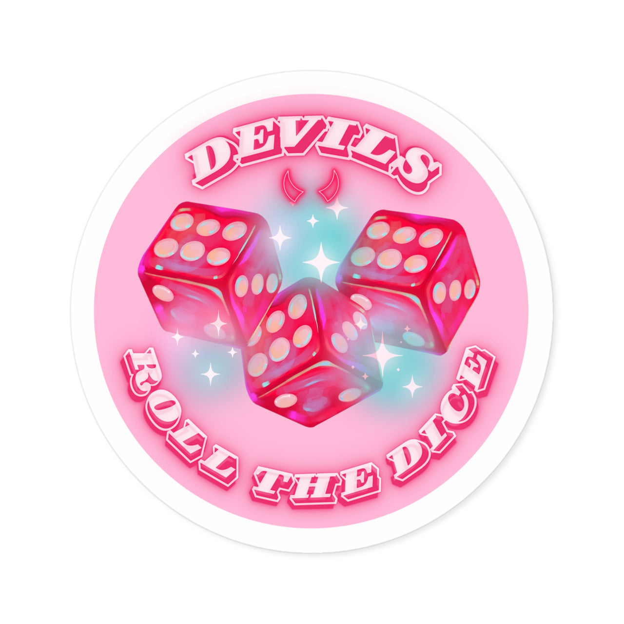 😈✨ Sinfully Lucky Dice Roll Sticker