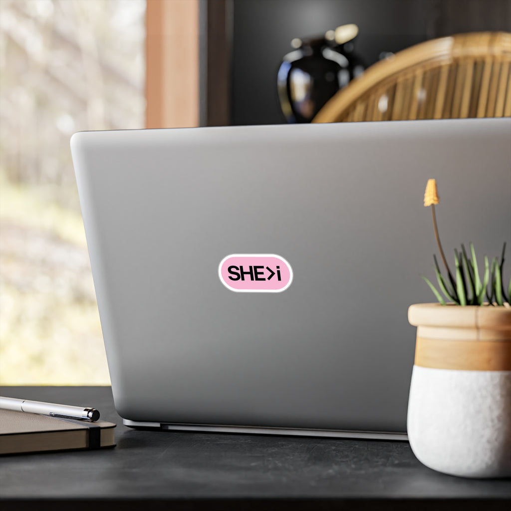 💗 SHE > i Sticker – Girl Power Decal