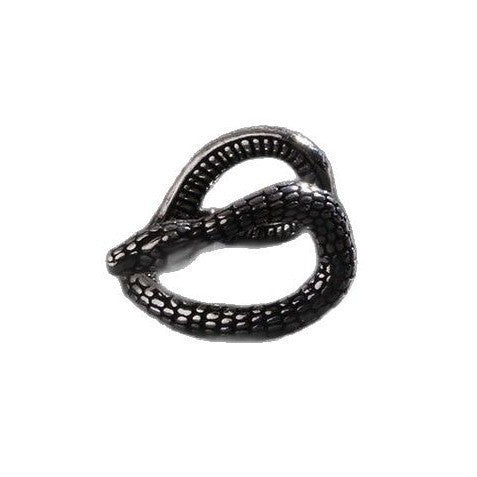 🐍 Shadow Serpent Ear Cuff – Dark Grey Twisting Snake Ear Jewelry